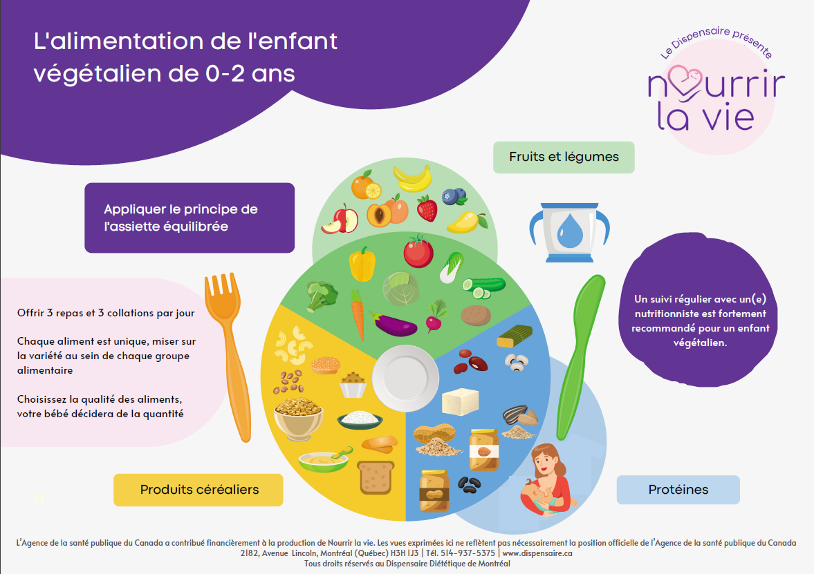 Quoi offrir à un enfant végétalien de 0-2 ans