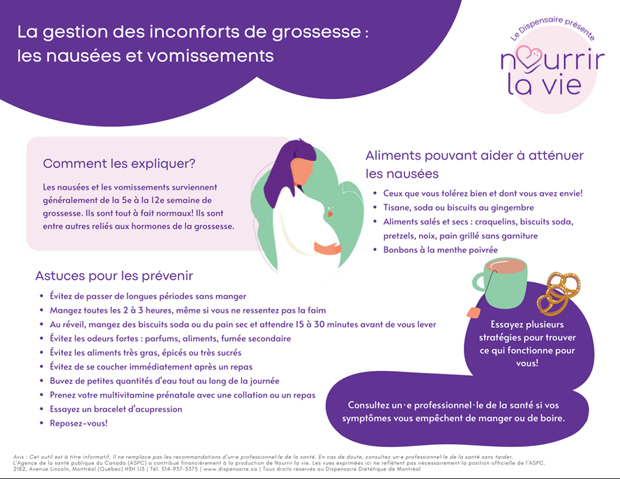 La gestion des inconforts de grossesse : les nausées et vomissements