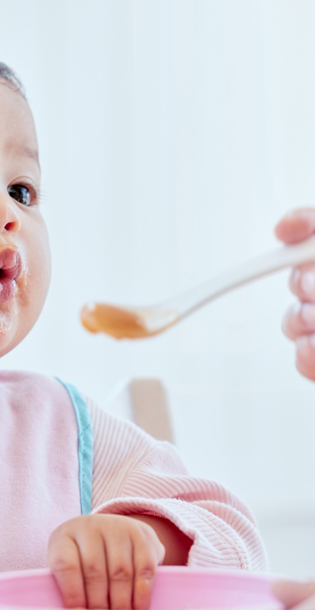 What foods should be introduced first to babies starting solid foods?