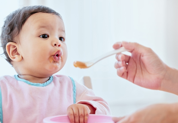 What foods should be introduced first to babies starting solid foods?