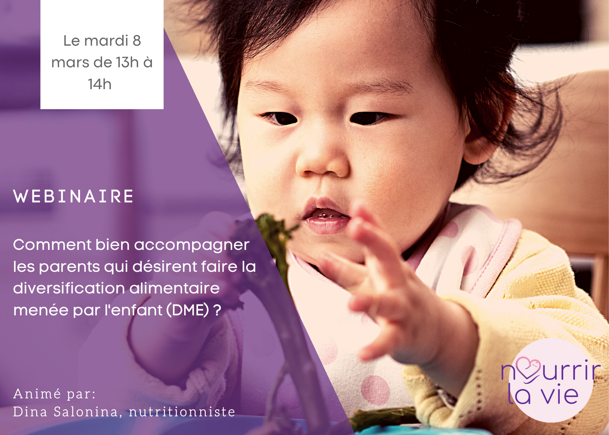 Comment bien accompagner les parents qui désirent faire la diversification alimentaire menée par l'enfant (DME) ?