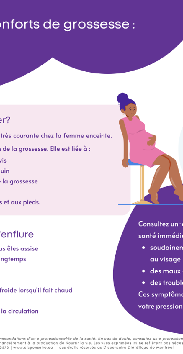 La gestion des inconforts de grossesse : l'enflure