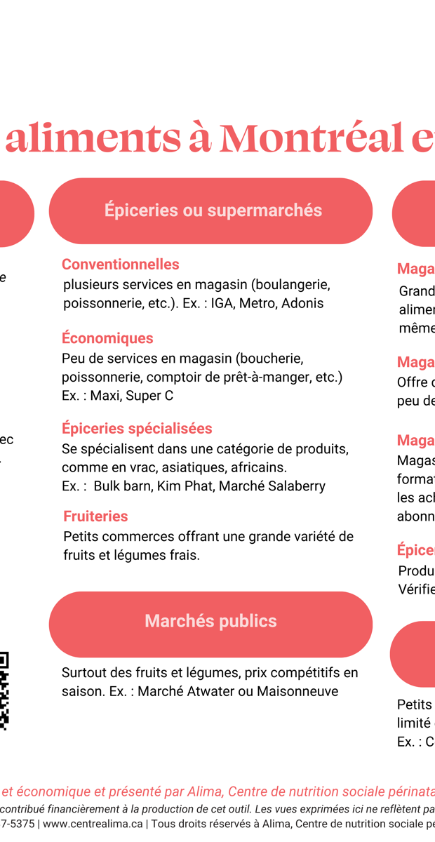 Où trouver des aliments à Montréal et ses environs? 