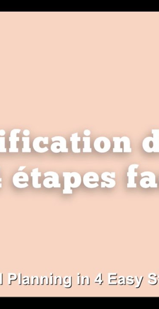 La planification des repas en 4 étapes faciles