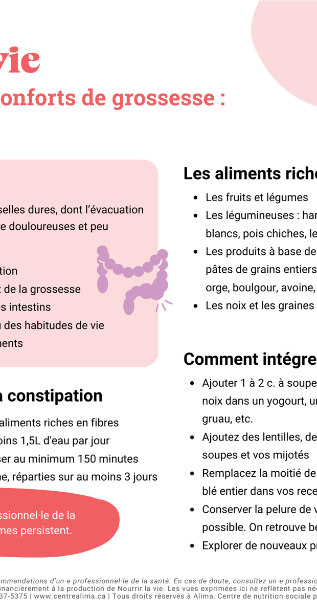 La gestion des inconforts de grossesse : la constipation